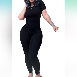 2 piece Black leisurewear